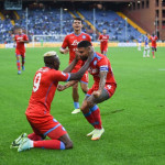 Foto LiveMedia/Danilo Vigo
Genova, Italia, 23 settembre 2021, SERIE A
UC Sampdoria vs SSC Napoli
Nella foto:
Victor Osimhen (Napoli)
, Lorenzo Insigne (Napoli)
 esultanza dopo la retge dello 0-1
LiveMedia - World Copyright