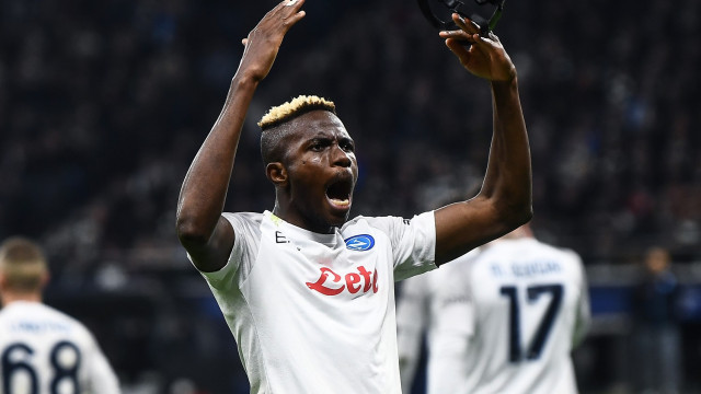 Mg Francoforte (Germania) 21/02/2023 - Champions League / Eintracht-Napoli / foto Matteo Gribaudi/Image Sport
nella foto: esultanza gol Victor Osimhen Osimhen