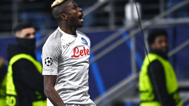 Mg Francoforte (Germania) 21/02/2023 - Champions League / Eintracht-Napoli / foto Matteo Gribaudi/Image Sport
nella foto: esultanza gol Victor Osimhen osimhen napoli