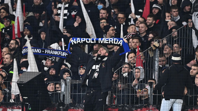 Mg Francoforte (Germania) 21/02/2023 - Champions League / Eintracht-Napoli / foto Matteo Gribaudi/Image Sport
nella foto: tifosi Eintracht