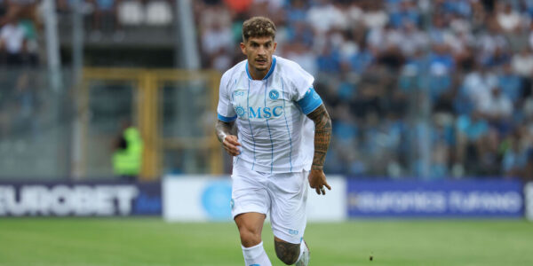 Napoli’s Giovanni Di Lorenzo  during the friendly match Napoli and Osasuna  at the Teofilo Patini Stadium in Castel Di Sangro, Central Southern Italy - Wednesday, August 05 , 2026. Sport - Soccer . 
(Photo by Alessandro Garofalo/LaPresse)