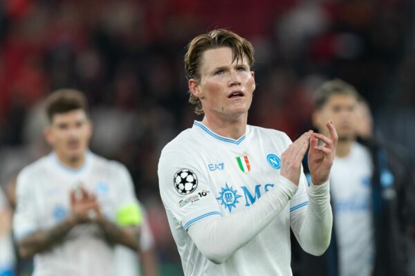 Mandatory Credit: Photo by Alexandre de Sousa/ZUMA Press Wire/Shutterstock (16077265fi)
Napoli midfielder from Scotland SCOTT MCTOMINAY (8) at the end of the game for Matchday 6 of Group Phase of the UEFA Champions League between Benfica and Napoli at Estadio da Luz
Soccer 2025: Benfica 2:0 Napoli, Lisbon, Portugal - 10 Dec 2025